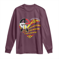 Indigenous Pride Native American Medicine Wheel Long Sleeve Shirt - Wonder Print Shop