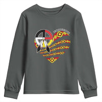 Indigenous Pride Native American Medicine Wheel Youth Sweatshirt - Wonder Print Shop