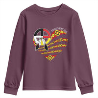 Indigenous Pride Native American Medicine Wheel Youth Sweatshirt - Wonder Print Shop