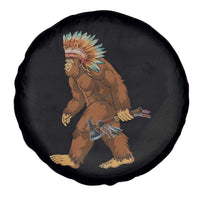 Funny Bigfoot American Indian Native Sasquatch Tomahawk Spare Tire Cover - Wonder Print Shop