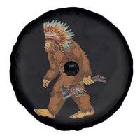 Funny Bigfoot American Indian Native Sasquatch Tomahawk Spare Tire Cover - Wonder Print Shop