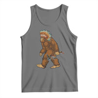 Funny Bigfoot American Indian Native Sasquatch Tomahawk Tank Top - Wonder Print Shop