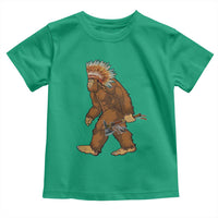 Funny Bigfoot American Indian Native Sasquatch Tomahawk Toddler T Shirt - Wonder Print Shop