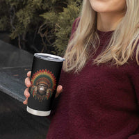Bigfoot Native American Chief Sasquatch Wearing Headdress Tumbler Cup - Wonder Print Shop