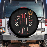 Native American Bigfoot Sasquatch Petroglyph Cave Art Spare Tire Cover - Wonder Print Shop