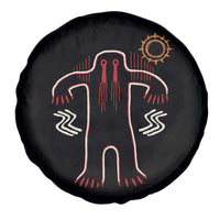 Native American Bigfoot Sasquatch Petroglyph Cave Art Spare Tire Cover - Wonder Print Shop