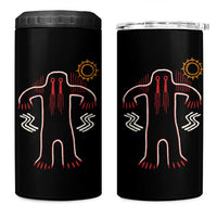 Native American Bigfoot Sasquatch Petroglyph Cave Art 4 in 1 Can Cooler Tumbler - Wonder Print Shop