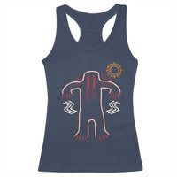 Native American Bigfoot Sasquatch Petroglyph Cave Art Racerback Tank Top - Wonder Print Shop