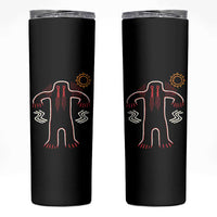 Native American Bigfoot Sasquatch Petroglyph Cave Art Skinny Tumbler - Wonder Print Shop