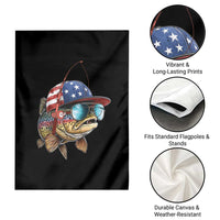 Funny Patriot American Flag Bass Fish Fishing Garden Flag - Wonder Print Shop