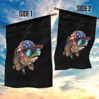 Funny Patriot American Flag Bass Fish Fishing Garden Flag - Wonder Print Shop