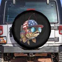 Funny Patriot American Flag Bass Fish Fishing Spare Tire Cover - Wonder Print Shop