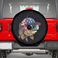 Funny Patriot American Flag Bass Fish Fishing Spare Tire Cover - Wonder Print Shop