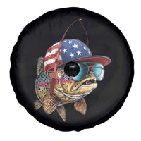 Funny Patriot American Flag Bass Fish Fishing Spare Tire Cover - Wonder Print Shop