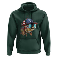 Funny Patriot American Flag Bass Fish Fishing Hoodie - Wonder Print Shop