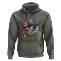 Funny Patriot American Flag Bass Fish Fishing Hoodie - Wonder Print Shop