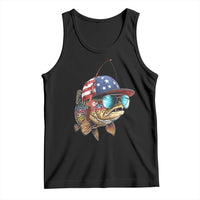 Funny Patriot American Flag Bass Fish Fishing Tank Top - Wonder Print Shop