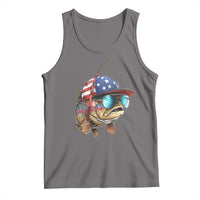 Funny Patriot American Flag Bass Fish Fishing Tank Top - Wonder Print Shop