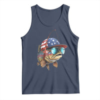 Funny Patriot American Flag Bass Fish Fishing Tank Top - Wonder Print Shop