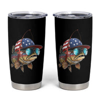 Funny Patriot American Flag Bass Fish Fishing Tumbler Cup - Wonder Print Shop