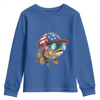 Funny Patriot American Flag Bass Fish Fishing Youth Sweatshirt - Wonder Print Shop