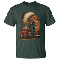 Indian American Rider T Shirt Vintage Native American Motorcycle - Wonder Print Shop