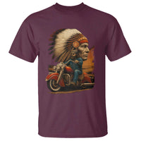 Indian American Rider T Shirt Vintage Native American Motorcycle - Wonder Print Shop
