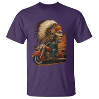 Indian American Rider T Shirt Vintage Native American Motorcycle - Wonder Print Shop