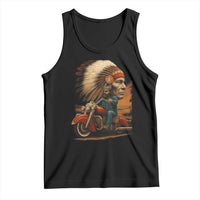 Indian American Rider Tank Top Vintage Native American Motorcycle - Wonder Print Shop