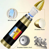 Spain Argentina Half Flag Spanish Argentinian Roots Bullet Tumbler