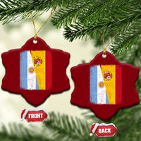 Spain Argentina Half Flag Spanish Argentinian Roots Ceramic Ornament