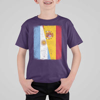 Spain Argentina Half Flag Spanish Argentinian Roots T Shirt For Kid