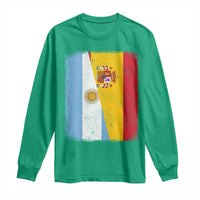 Spain Argentina Half Flag Spanish Argentinian Roots Long Sleeve Shirt