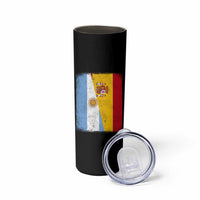 Spain Argentina Half Flag Spanish Argentinian Roots Skinny Tumbler