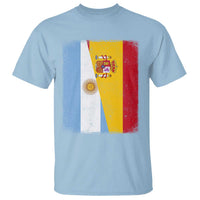 Spain Argentina Half Flag Spanish Argentinian Roots T Shirt