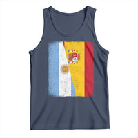 Spain Argentina Half Flag Spanish Argentinian Roots Tank Top