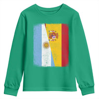 Spain Argentina Half Flag Spanish Argentinian Roots Youth Sweatshirt