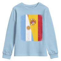 Spain Argentina Half Flag Spanish Argentinian Roots Youth Sweatshirt