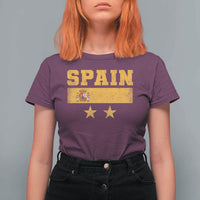 Spain Champions 2026 Second Star T Shirt For Women Espana Coat of Arms