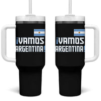 Vamos Argentina Tumbler With Handle Sol De May Argentinian Flag National Pride