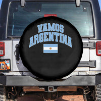 Vamos Argentina Football Throwback Design Spare Tire Cover Vintage Argentinian Flag