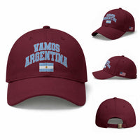 Vamos Argentina Football Throwback Design Baseball Cap Vintage Argentinian Flag