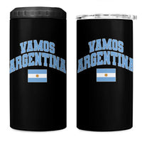 Vamos Argentina Football Throwback Design 4 in 1 Can Cooler Tumbler Vintage Argentinian Flag