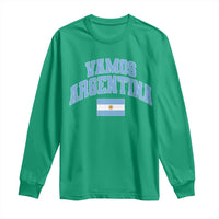 Vamos Argentina Football Throwback Design Long Sleeve Shirt Vintage Argentinian Flag
