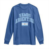 Vamos Argentina Football Throwback Design Long Sleeve Shirt Vintage Argentinian Flag