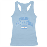 Vamos Argentina Football Throwback Design Racerback Tank Top Vintage Argentinian Flag