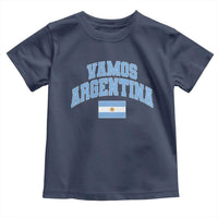 Vamos Argentina Football Throwback Design Toddler T Shirt Vintage Argentinian Flag