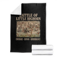 Battle of Little Bighorn Throw Blanket Courage Honor Remember Native American