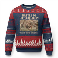 Battle of Little Bighorn Ugly Christmas Sweater Courage Honor Remember Native American