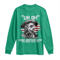 Uh Oh George Armstrong Custer Little Bighorn Long Sleeve Shirt Vintage American Flag June 25 1876